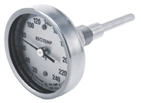 Reotemp Heavy Duty Navy Type Bimetal Thermometer